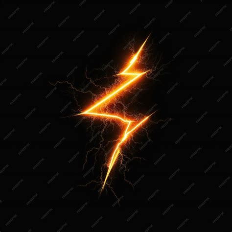 Premium AI Image | Lightning bolt abstract logo design on black background