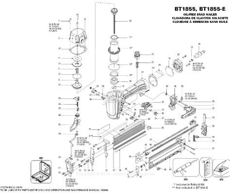 Bostitch BT1855K Parts Diagram for Nailer