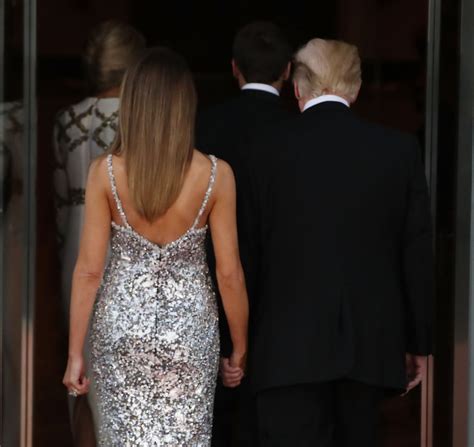 Melania Trump Sequined Chanel Dress at State Dinner 2018 | POPSUGAR ...