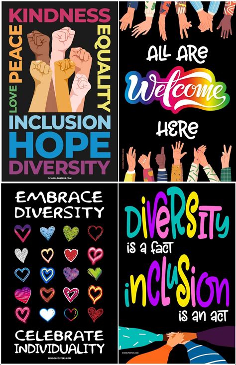 Diversity, Equity, and Inclusion (DEI) Poster Package | Diversity ...