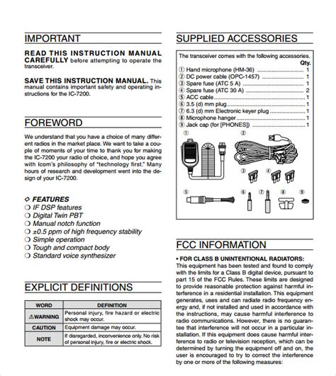 Instruction Manual Templates