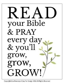 Bible Class Poster with "Read Your Bible & Pray Everyday" | TPT