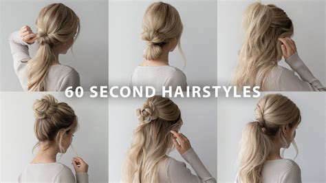 6 60 SECOND HAIRSTYLES Cute Hairstyles For Long Hair - YouTube