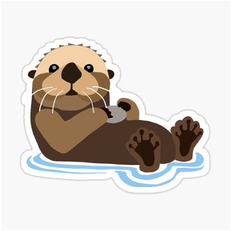 "Otter emoji" Sticker for Sale by Holly2607 | Redbubble