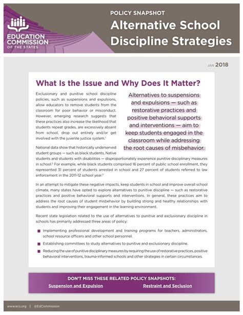 (PDF) Alternative School Discipline Strategies - Home | Your ... School ...