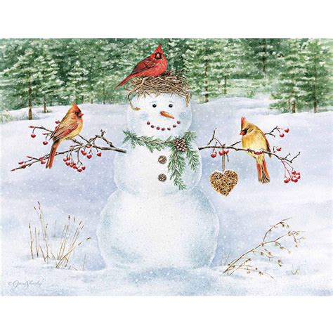 Happy Snowman Boxed Christmas Card - Walmart.com