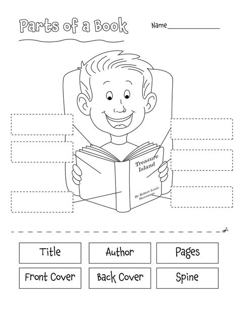 Activity Worksheets to Print | Parts of a book, Library skills, Library ...