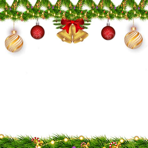 Christmas Border, Christmas Garland Border, Hand Drawn Christmas Border ...