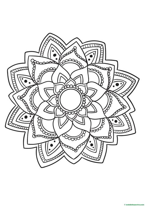 Mandala para colorear - Web del maestro