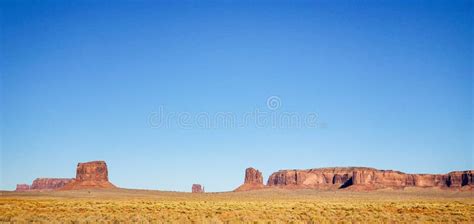 West and East Mitten Buttes Mountain Peaks in Monument Valley Navajo Tribal Park, Arizona Stock ...