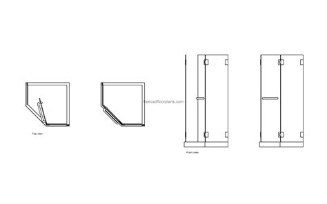 Shower Enclosure, AutoCAD Block - Free Cad Floor Plans