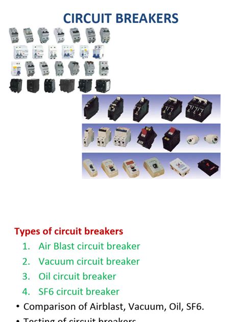 Circuit Breakers Types With Details | PDF | Electric Arc | Electrical ...