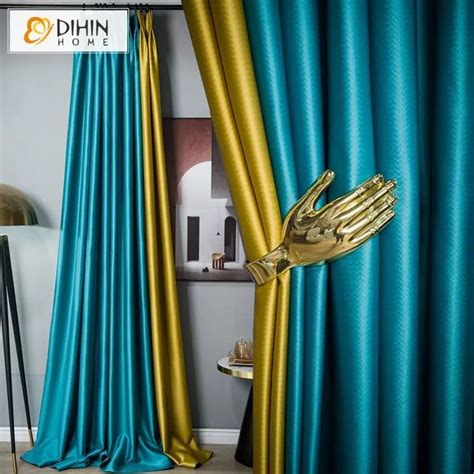 DIHIN HOME Modern Luxury Curtains,Blackout Grommet Window Curtain for ...