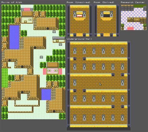 The Spriters Resource - Full Sheet View - Pokémon Gold / Silver - Ruins of Alph