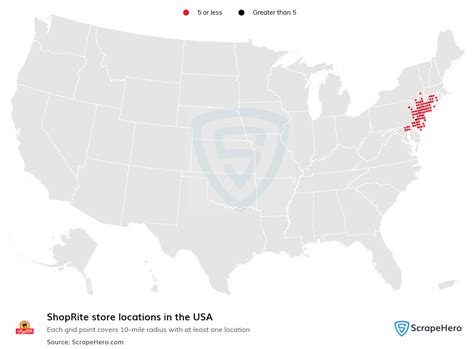 Number of ShopRite locations in the USA in 2024 | ScrapeHero