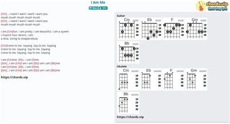 Chord: I Am Me - tab, song lyric, sheet, guitar, ukulele | chords.vip