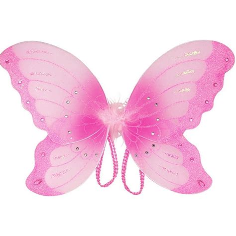 Mozlly 14 inch Pink Sparkle Butterfly Wings for Children - Costume, Princess, Fairy - Item ...