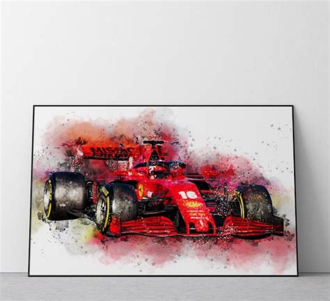 Ferrari Formula One Car F1 Car Wall Art Print A4 A3 | Etsy