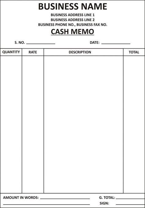 Explore Our Image of Cash Invoice Template | Invoice format, Invoice design, Invoice design template