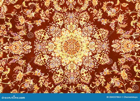 Soft Red Carpet with Beautiful Pattern As Background Stock Image ...