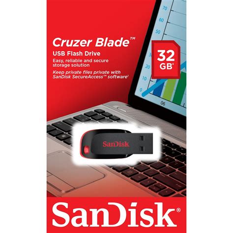 SANDISK CRUZER BLADE USB FLASH DRIVE-32GB