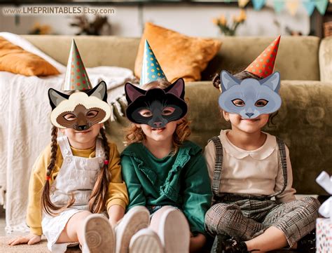 Russian Blue Cat Printable Mask Halloween Party Costume Animal - Etsy