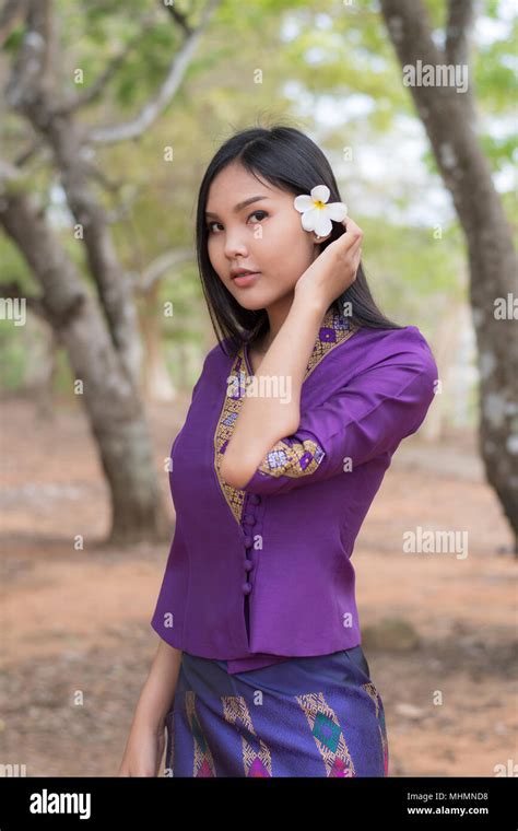 Beautiful Laos girl in Laos costume ,Asian woman wearing traditional ...