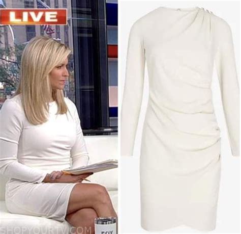 Fox and Friends: October 2022 Ainsley Earhardt's Ivory Button Shoulder ...