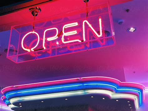 "Open Neon Sign" by Stocksy Contributor "VICTOR TORRES" - Stocksy