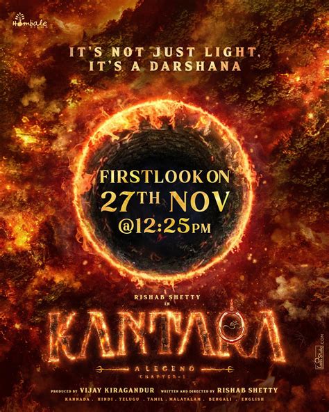 Kantara Chapter 1 first look will be out tomorrow : r/tollywood