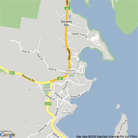 Map of Port Arthur, Tasmania | Hotels Accommodation