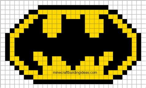 Minecraft Pixel Art Templates: Batman Logo