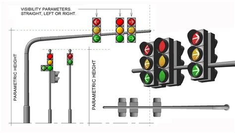 Parametric Traffic Lights Revit All-in One Family | Traffic, Traffic ...