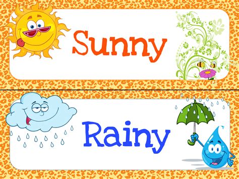 6 Best Images of Classroom Weather Chart Printable - Kids Weather Chart ...