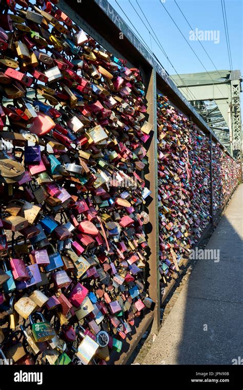 Hohenzollern Bridge with amazing plethera of love locks Stock Photo - Alamy