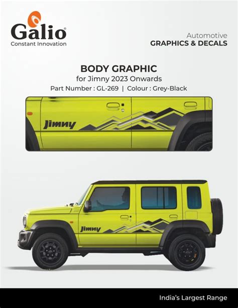 Body Graphics For Maruti Suzuki Jimny - Model 2023 Onwards