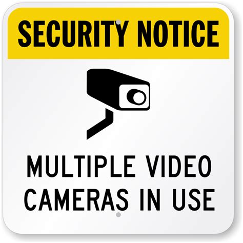 Security Notice Multiple Video Cameras in Use Sign, SKU: K-0111