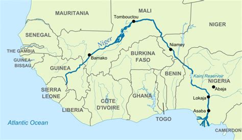 Niger River Map | Wondering Maps