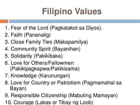 😎 List of filipino values. Five Core Filipino Values. 2019-02-27