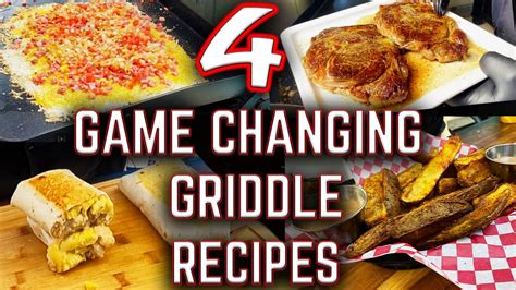 FOUR GRIDDLE RECIPES THAT WILL UP YOUR GRIDDLE GAME! 4 SIMPLE FLAT TOP GRIDDLE COOKS! - YouTube