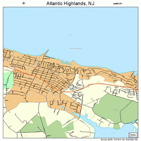 Atlantic Highlands New Jersey Street Map 3402110