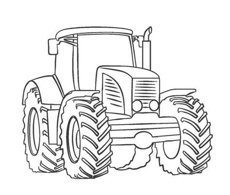 Tractor Image Outline coloring page - Download, Print or Color Online for Free