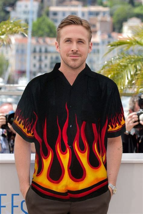 13 Of Today's Celebrities Wearing Questionable '90s Fashion | Fire shirt, Guy fieri flame shirt ...