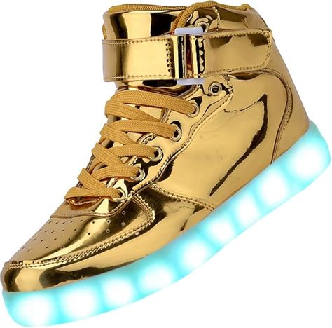 Amazon.com | Odema Unisex LED Shoes High Top Light Up Sneakers for Women Men Girls Boys Size4.5 ...