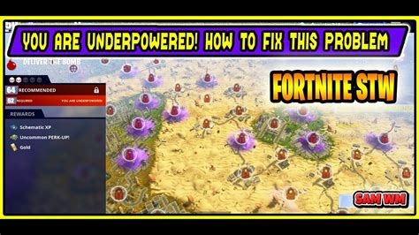 You are underpowered! How to fix this problem! Fortnite stw tips - YouTube