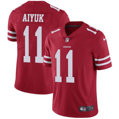 Women 49ers #11 Brandon Aiyuk Red Color s NFL Jersey