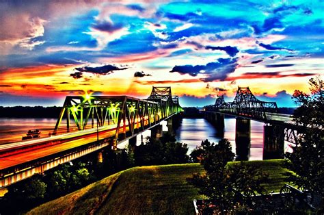 Vicksburg Mississippi River bridge at sunset | Vicksburg Mis… | Flickr