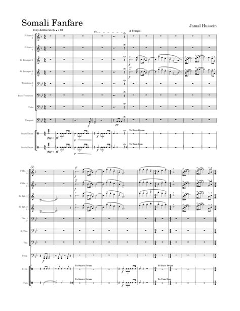 Somali fanfare - Brass & Percussion Sheet music for Trombone, Tuba ...