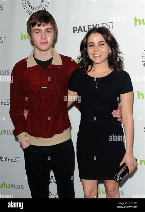 Miles Heizer and Mae Whitman attending a photocall "Parenthood" at PaleyFest 2013, held at the ...