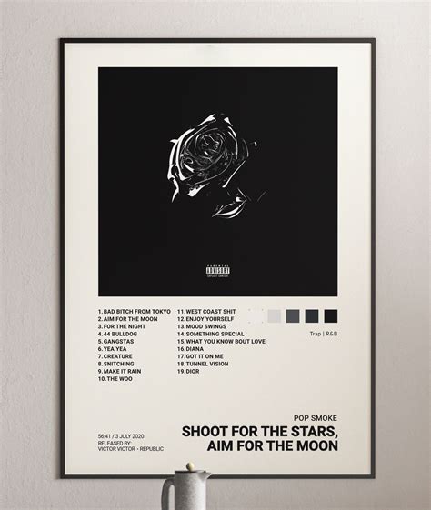 Pop Smoke - Shoot for the Stars, Aim for the Moon Album Cover Poster | Album covers, Shooting ...